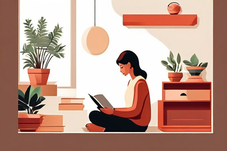 a mindful person meditating at home through mindful journaling