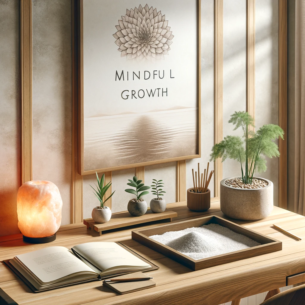 a peaceful setting in the room perfect for personal mindful development